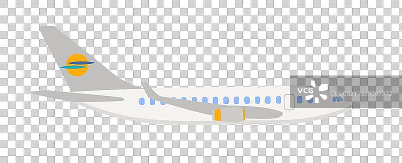 一架白色的飞机元素图片素材