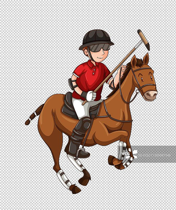 骑马运动卡通高清png免抠元素图片素材