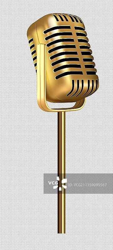 金色手握麦克风图片素材