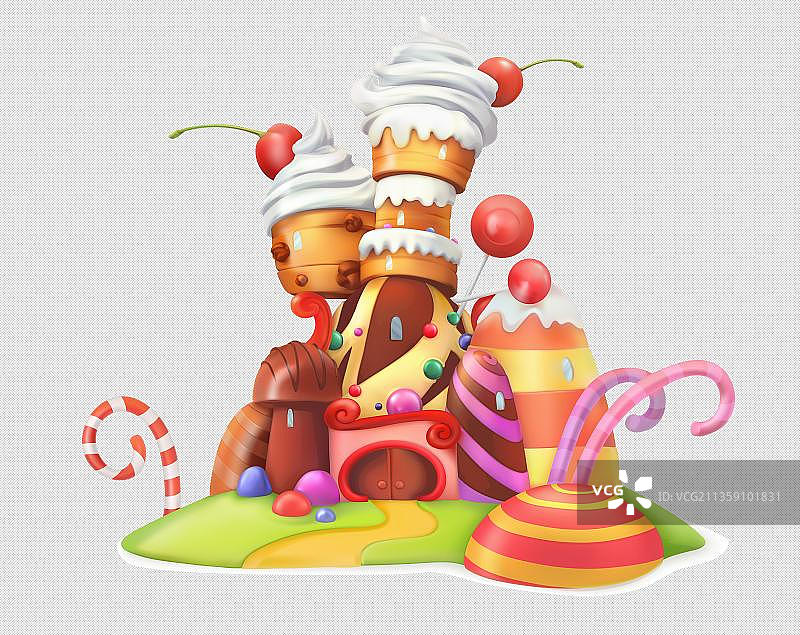创意甜品城堡图片素材