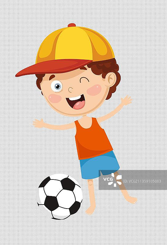 踢足球的小男孩图片素材