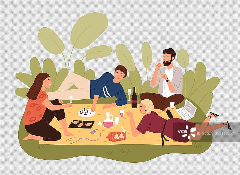 好友野外聚会免抠元素图片素材