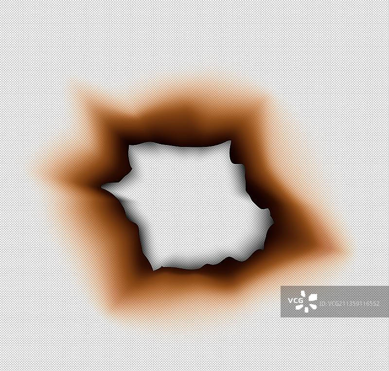 灼烧后的褐色印记图片素材