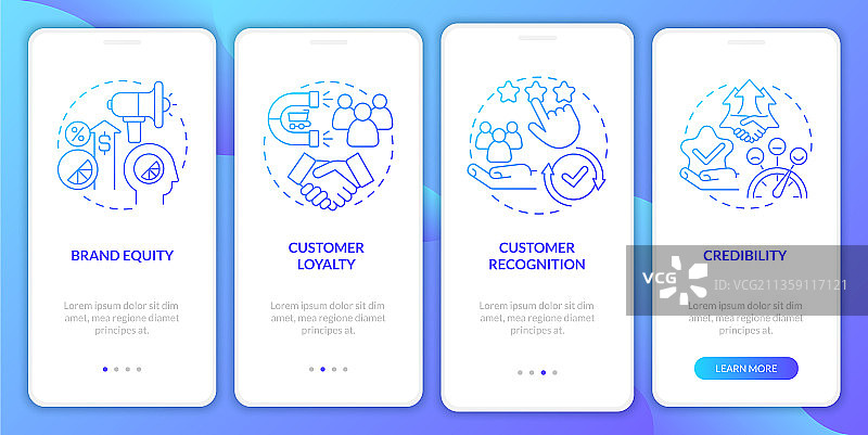 品牌优势渐变引导移动应用程序图片素材