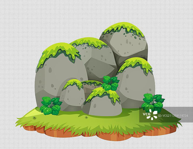 一处假山元素图片素材