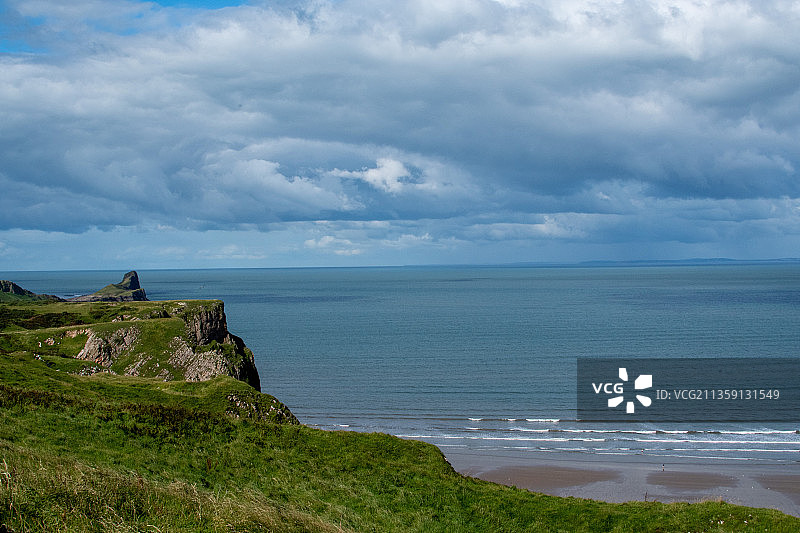 英国斯旺西罗西里海景风光图片素材