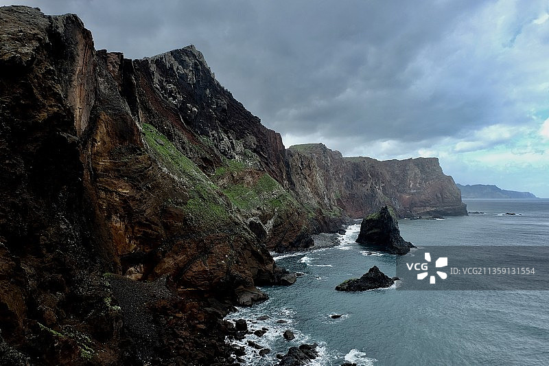 葡萄牙马德拉海天山景图片素材
