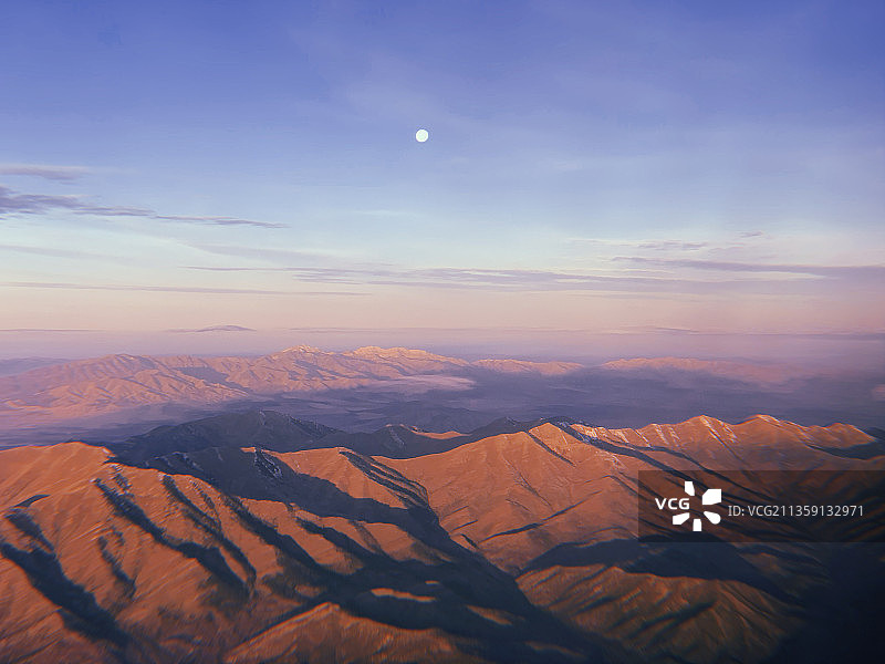 日落时的山景图片素材