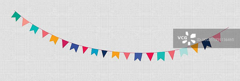 漫画风旗子装饰品元素图片素材