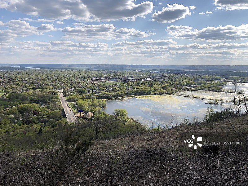 美国威斯康星州拉克罗斯高角度景观图片素材