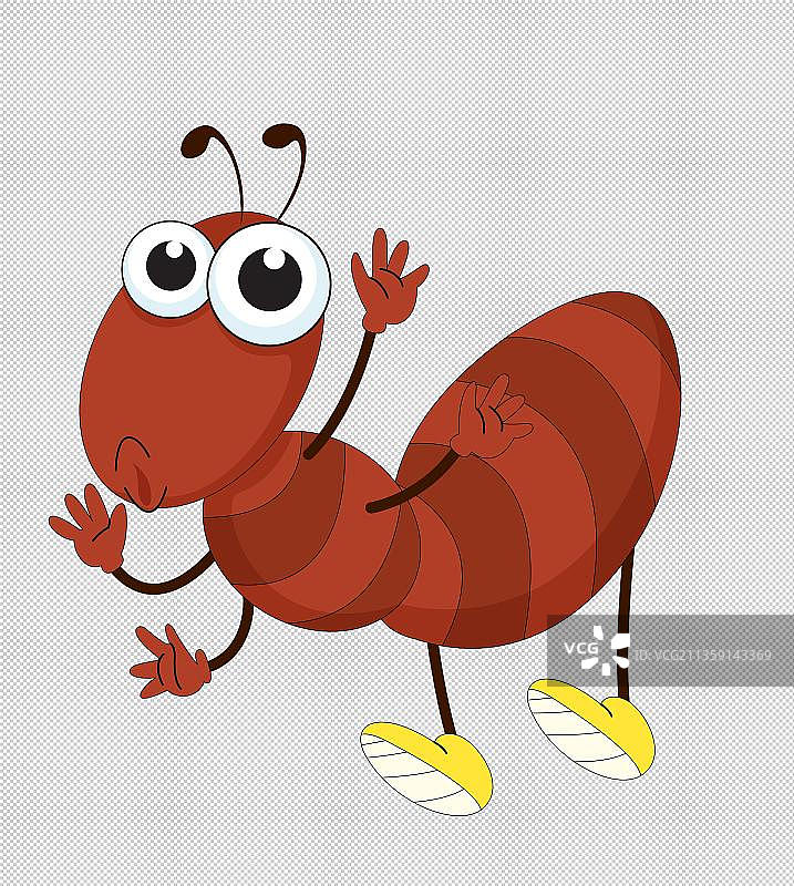 红蚂蚁卡通高清png免抠元素图片素材