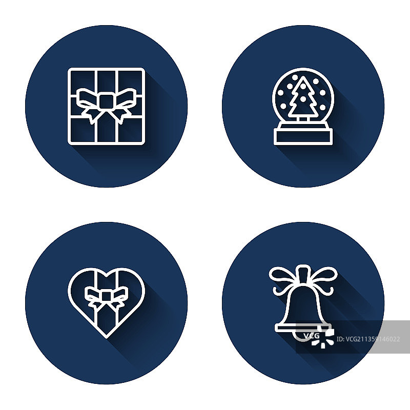 圣诞节雪花水晶球礼盒系列图片素材