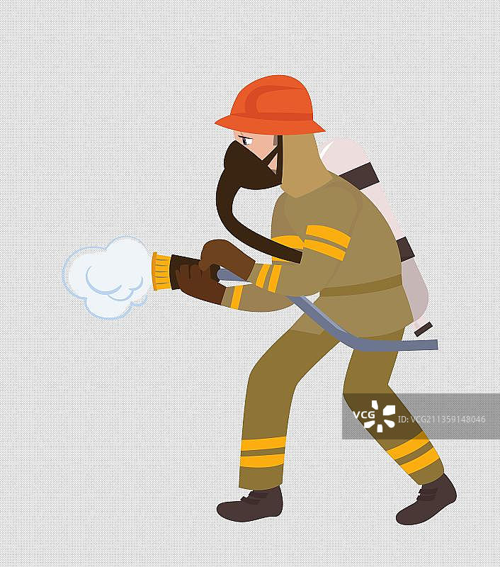 漫画风消防员高清图图片素材