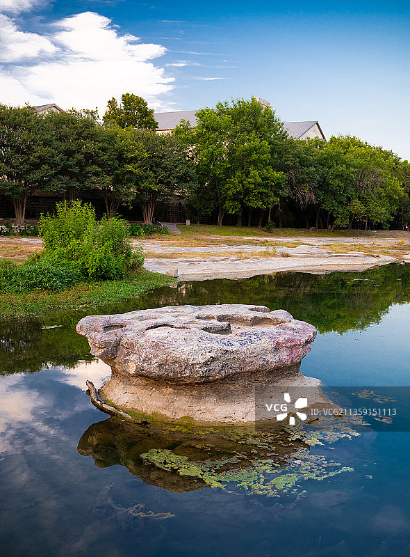 美国德克萨斯州圆石市湖泊风光图片素材