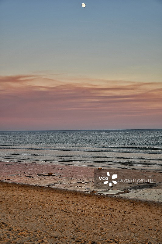 葡萄牙蒙特戈多日落海景图片素材