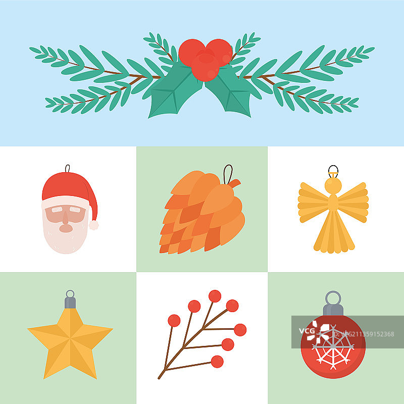 圣诞节符号图标合集图片素材