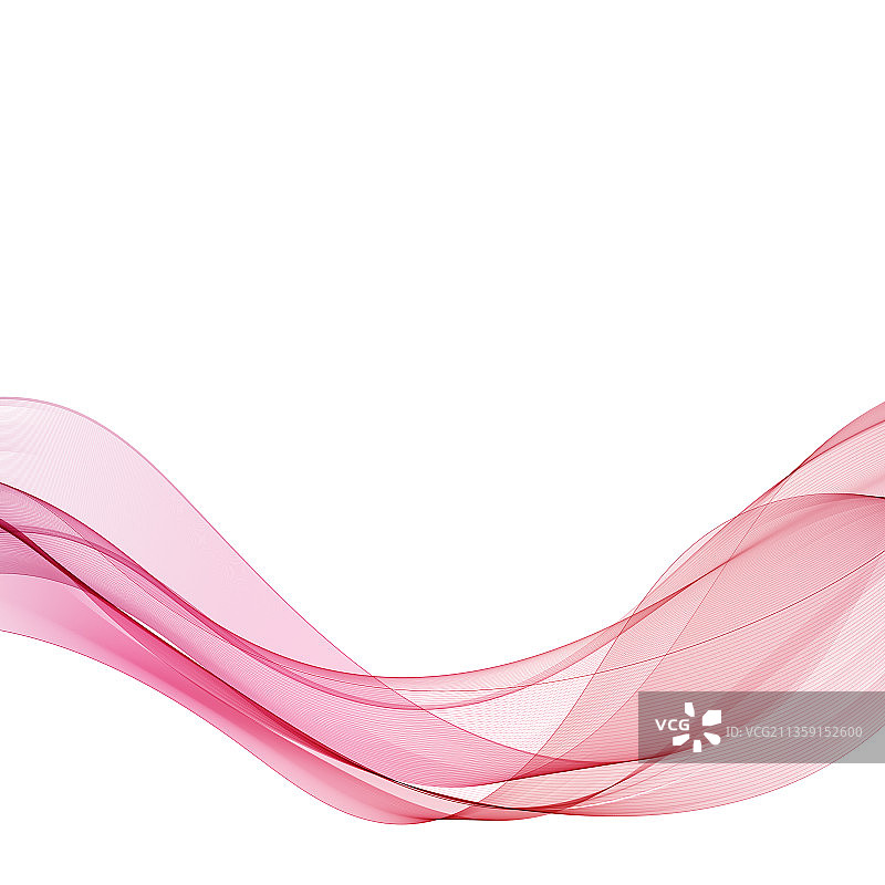 抽象红色波浪线设计元素图片素材