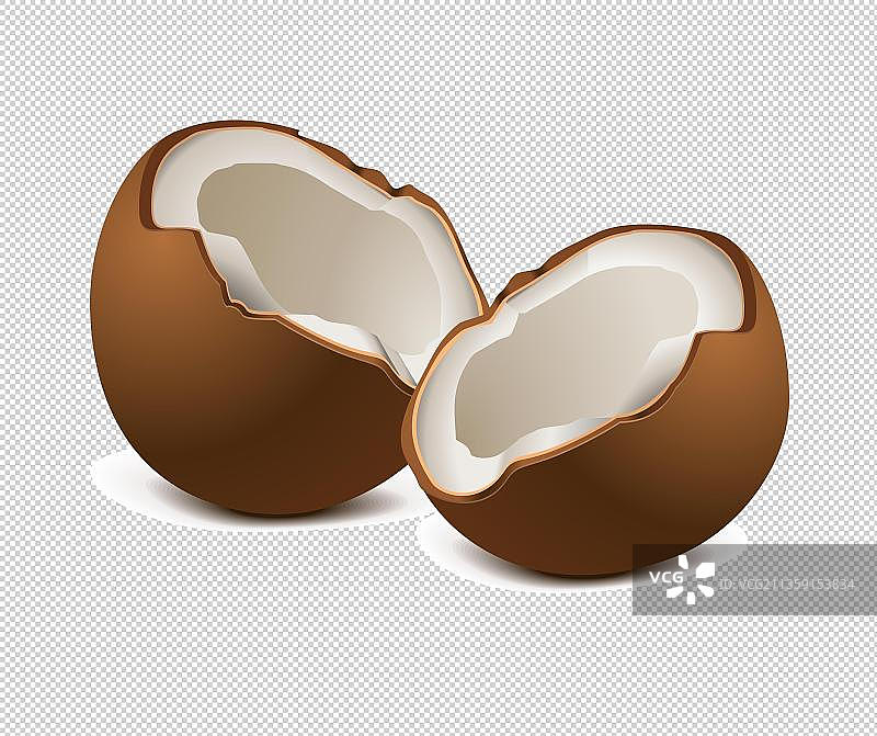 新鲜的水果椰果元素图片素材