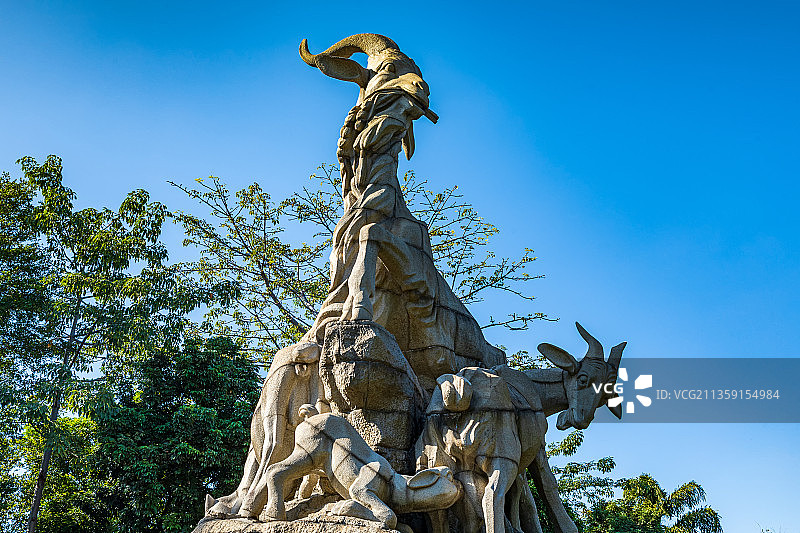 广州越秀公园五羊石像图片素材