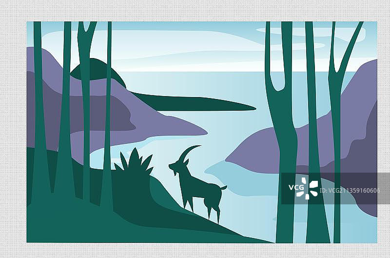 野外河边场景图图片素材