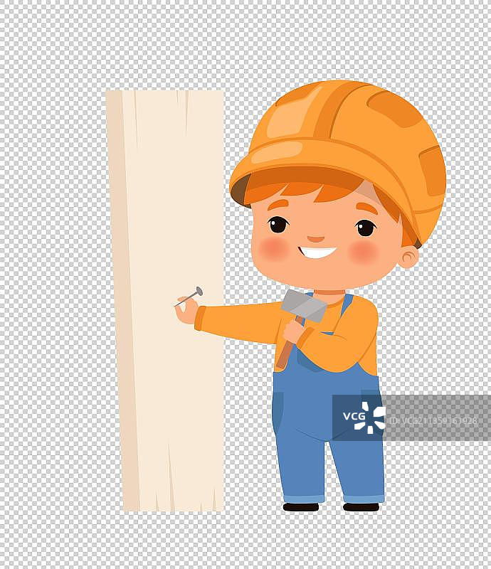 拿着榔头钉墙人物元素图片素材