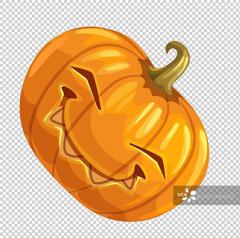 万圣节南瓜灯微笑表情图片素材
