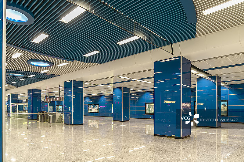 公共交通地铁站内景图片素材