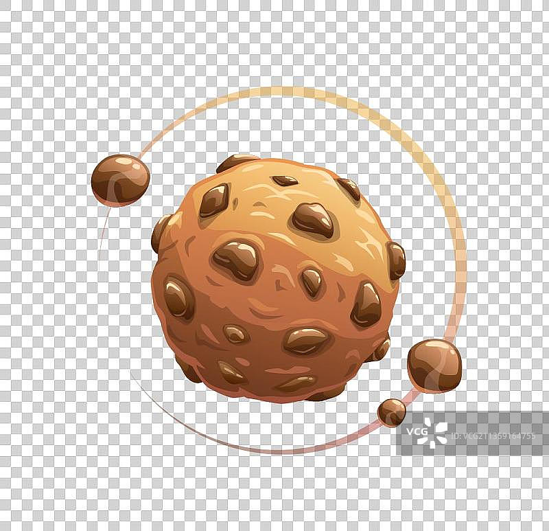 巧克力曲奇冰淇淋球图片素材