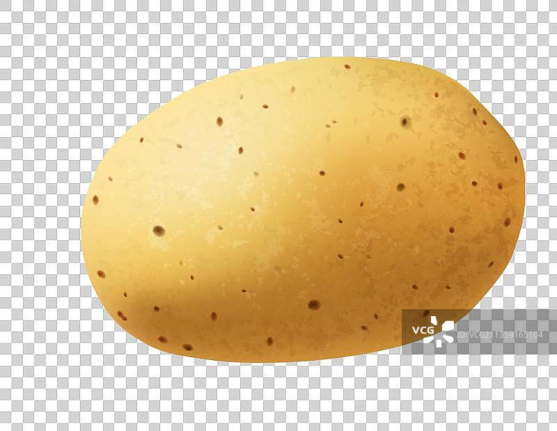 原创手绘一颗完整的土豆图片素材