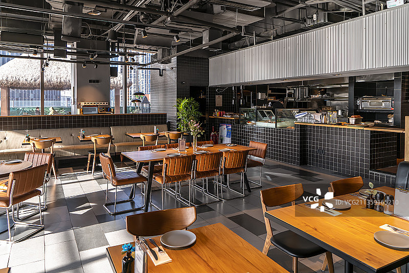酒店西餐厅内景图片素材