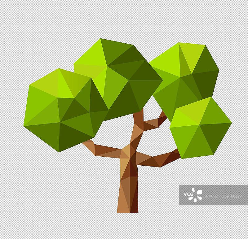 一颗大树剪纸元素图片素材