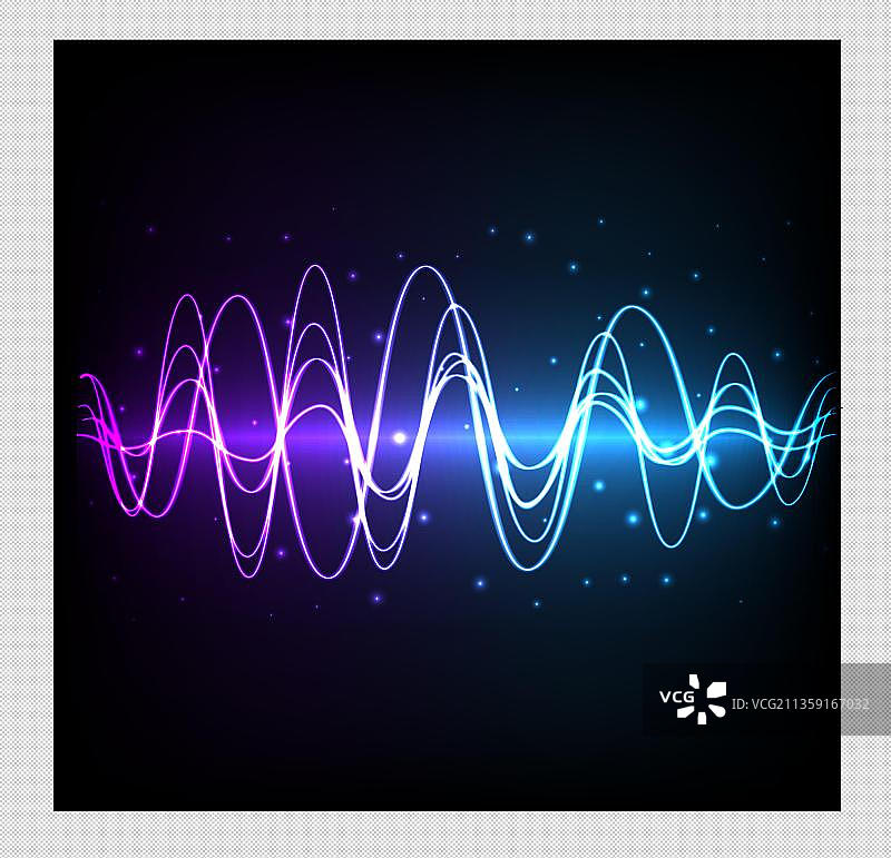 蓝紫曲线光效图片素材