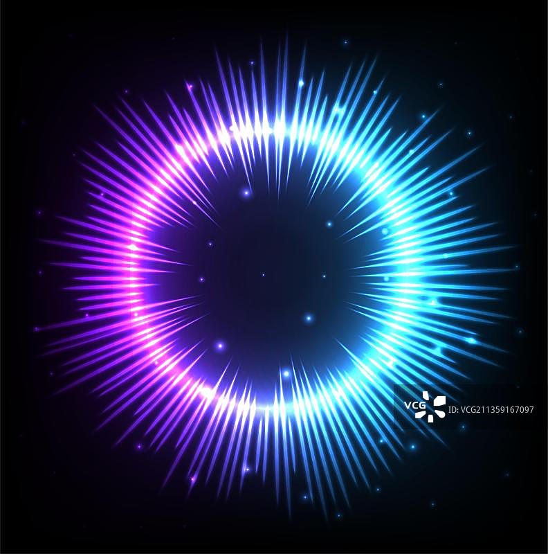 圆形放射状光效图片素材
