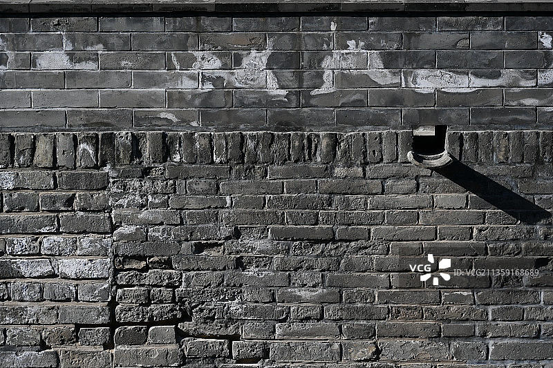 灰色古老城墙砖墙图片素材
