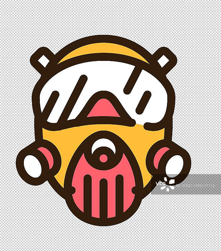 漫画风消防防毒面罩图片素材