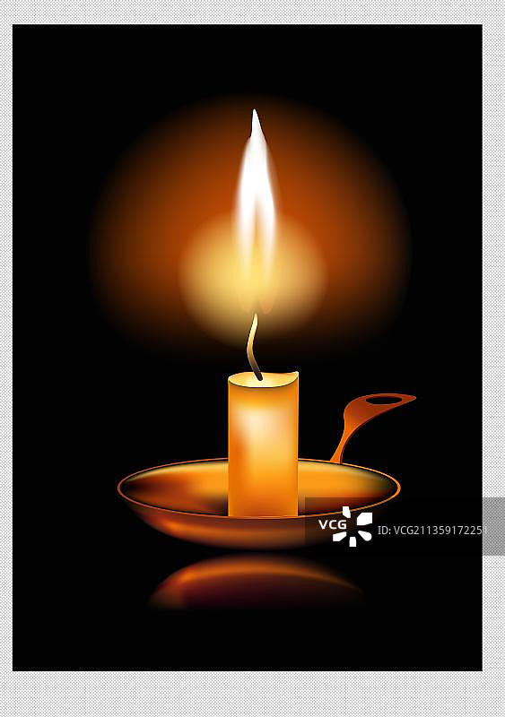 碟子中的蜡烛元素图片素材