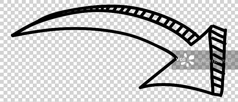 漫画风黑色箭头元素图片素材