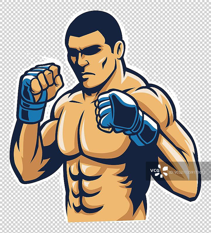打拳击的运动男人图片素材