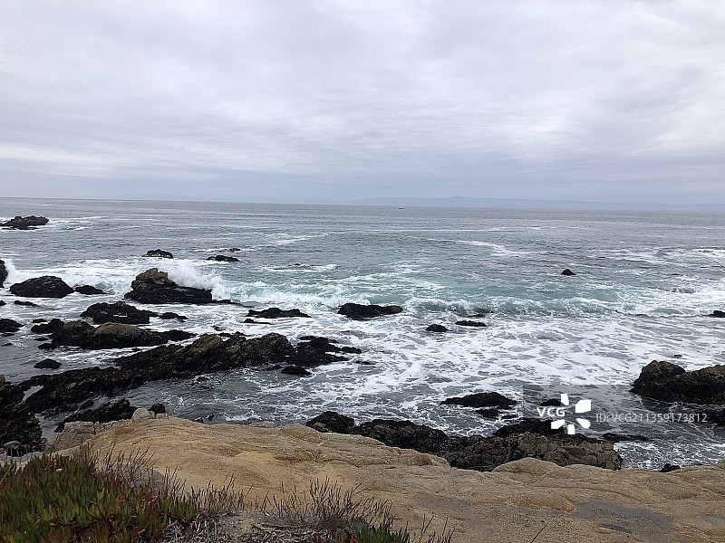美国加州蒙特雷海天景色图片素材