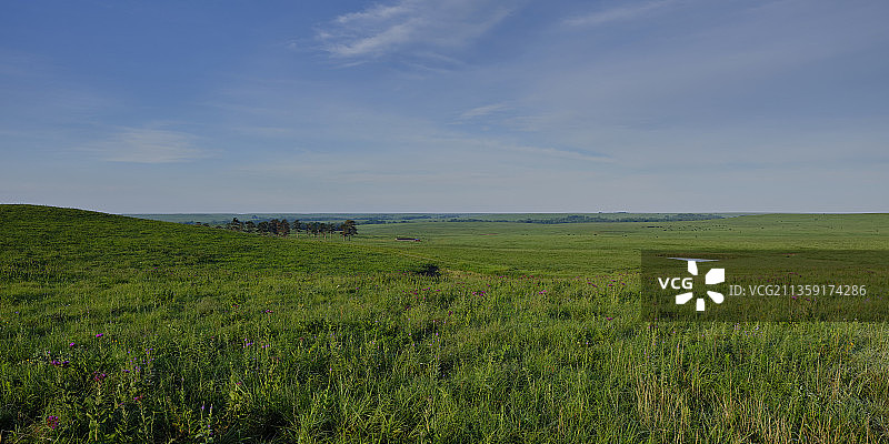 美国堪萨斯州的田野风光图片素材