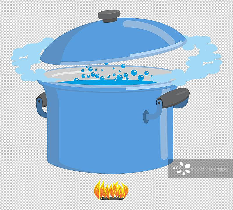 开水满出锅外图片素材