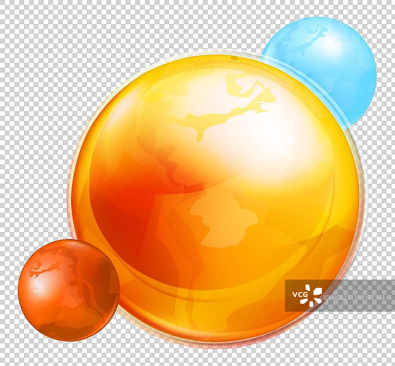 三个立体球图片素材