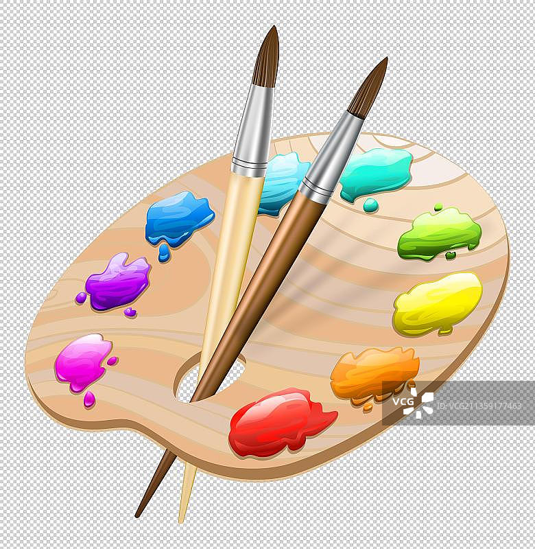 颜料绘画用品png图片素材