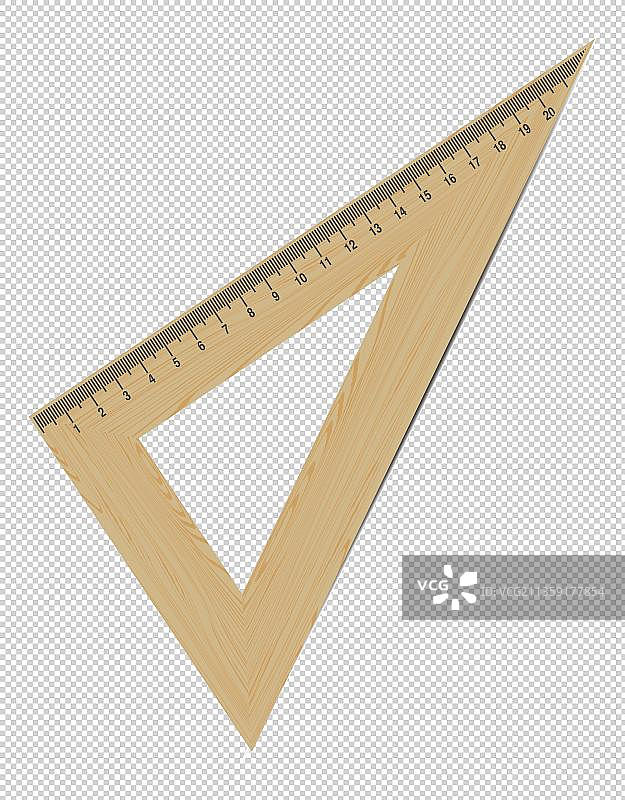 等腰三角尺图片素材