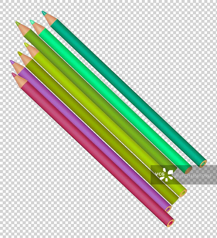 彩色铅笔元素图片素材