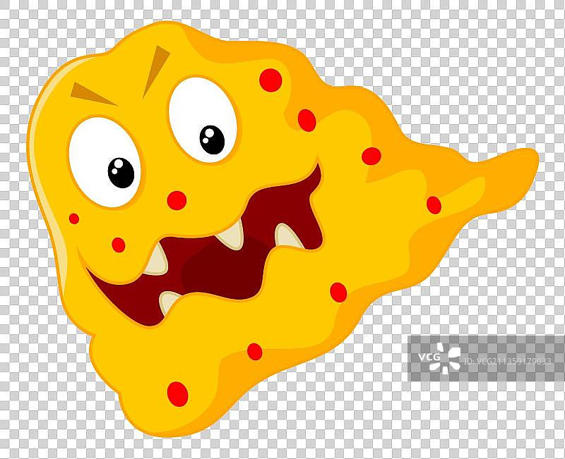 黄色病毒怪物元素图片素材