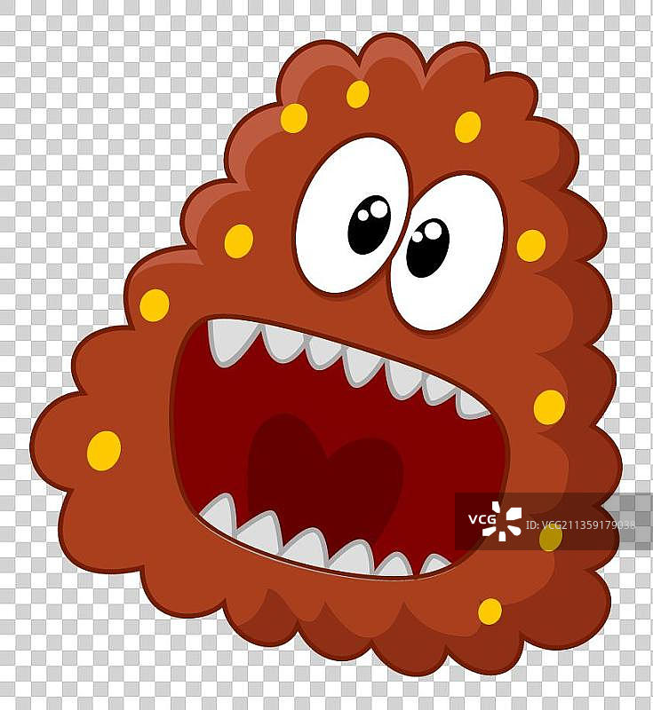 毛绒尖牙尖角细菌图片素材