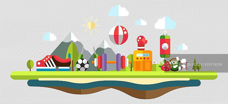 风光装饰背景图图片素材