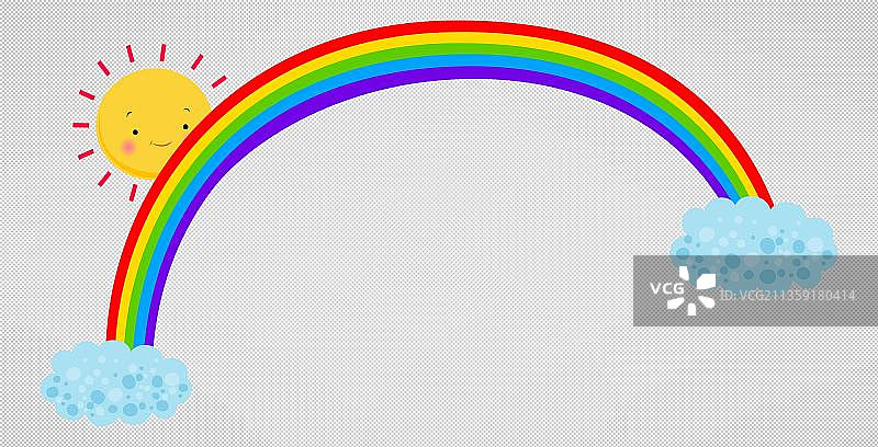 美丽的彩虹元素图片素材