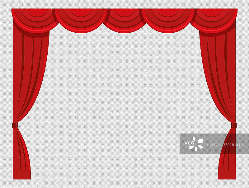 红色舞台幕布图片素材